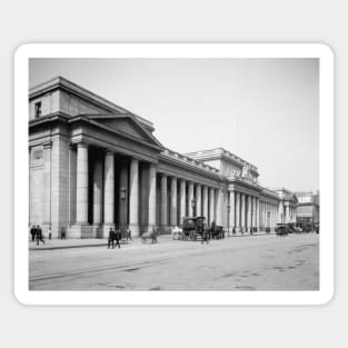 Penn Station East Facade, 1910. Vintage Photo Magnet